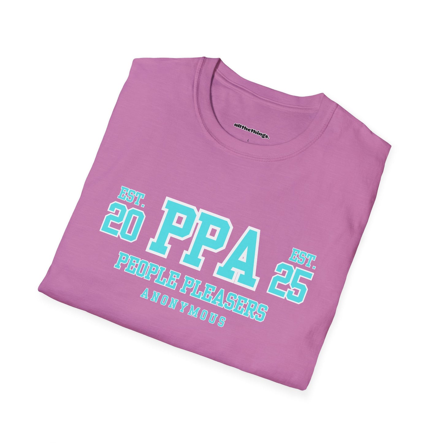 PPA Established 20/25 Unisex Softstyle T-Shirt, Casual Tee, Graphic Shirt, Gift for Friends, Vintage Inspired Clothing