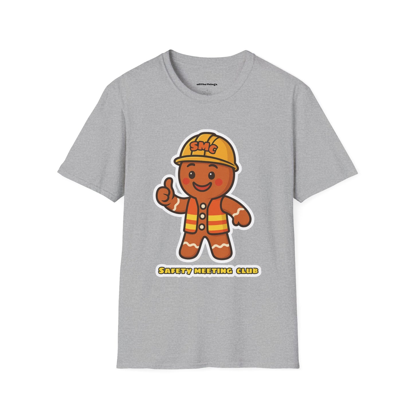 Gingerbread Safety Meeting T-Shirt, Cute Holiday Shirt, Unisex Christmas Gift, Safety Club Tee, Fun Baking Apparel