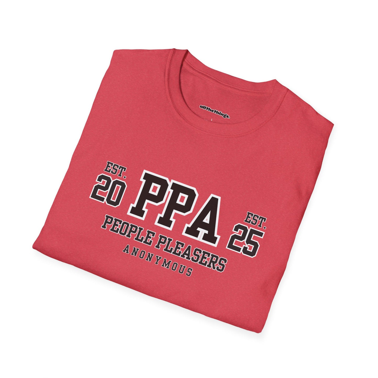 People Pleasers Anonymous Unisex T-Shirt, Funny Tee for Friends, Gift for Social Butterflies, Casual Wear, Birthdays, Humor Apparel
