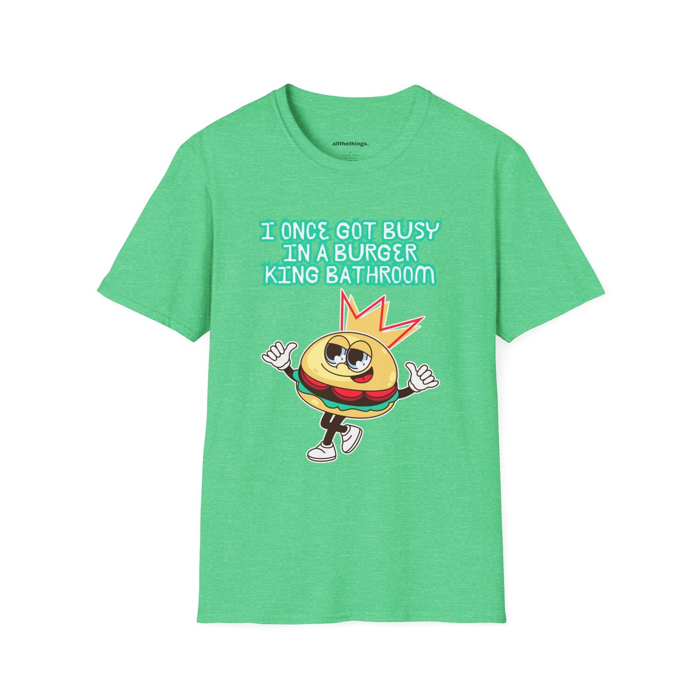 Funny Burger King Bathroom T-Shirt, Casual Tee, Gift for Foodies, Humorous Apparel, Novelty Clothing