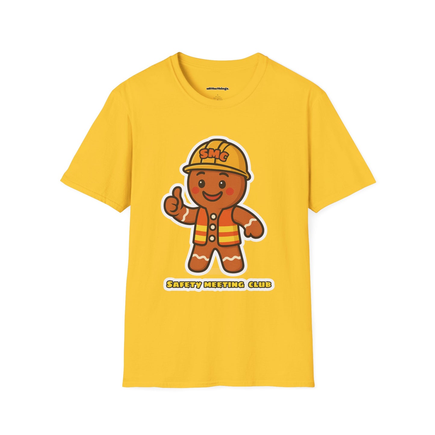 Gingerbread Safety Meeting T-Shirt, Cute Holiday Shirt, Unisex Christmas Gift, Safety Club Tee, Fun Baking Apparel