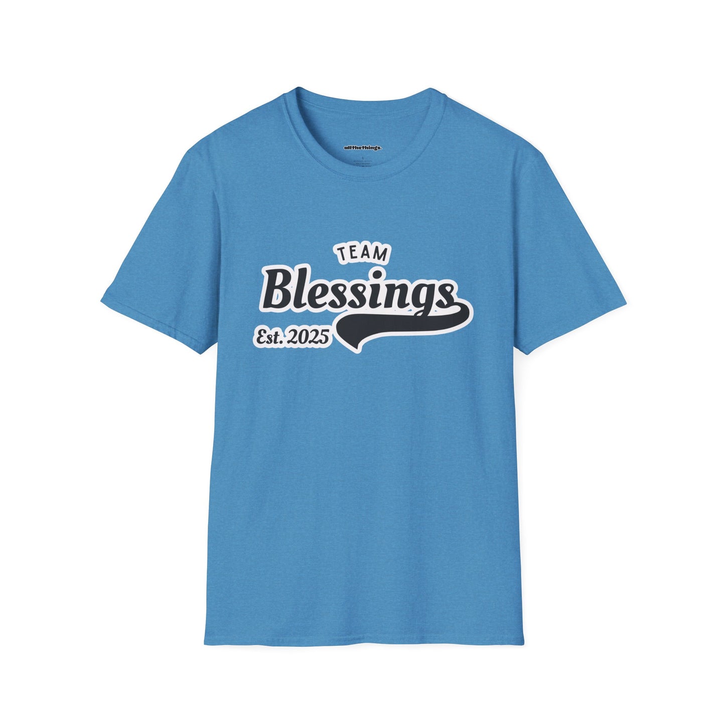 Unisex Softstyle T-Shirt - Team Blessings, Inspirational Gift, Casual Wear, Family Reunion, Unique Fashion Statement