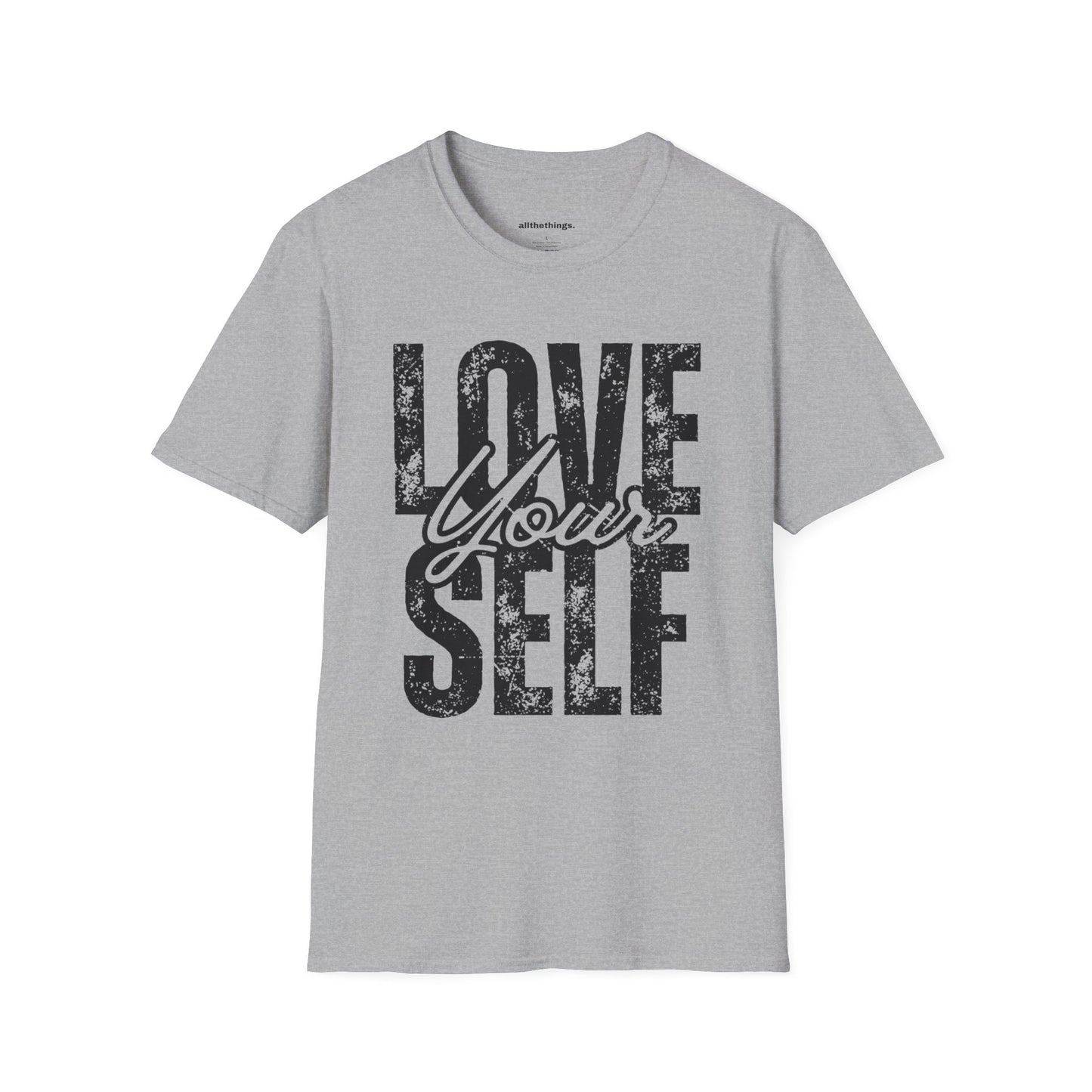 Unisex Softstyle T-Shirt - 'Love Your Self' Graphic Tee, Self-Love Shirt, Casual Wear, Gift for Her, Motivational Apparel