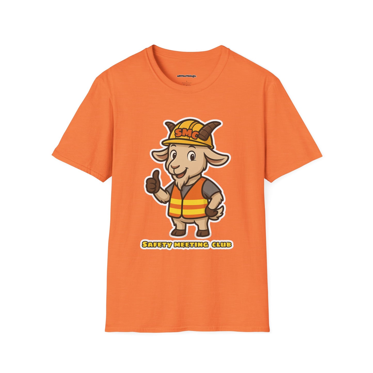 Safety Meeting Club T-Shirt, Fun Work Tee, Goat Safety Shirt, Unique Graphic Tee, Unisex Casual Wear