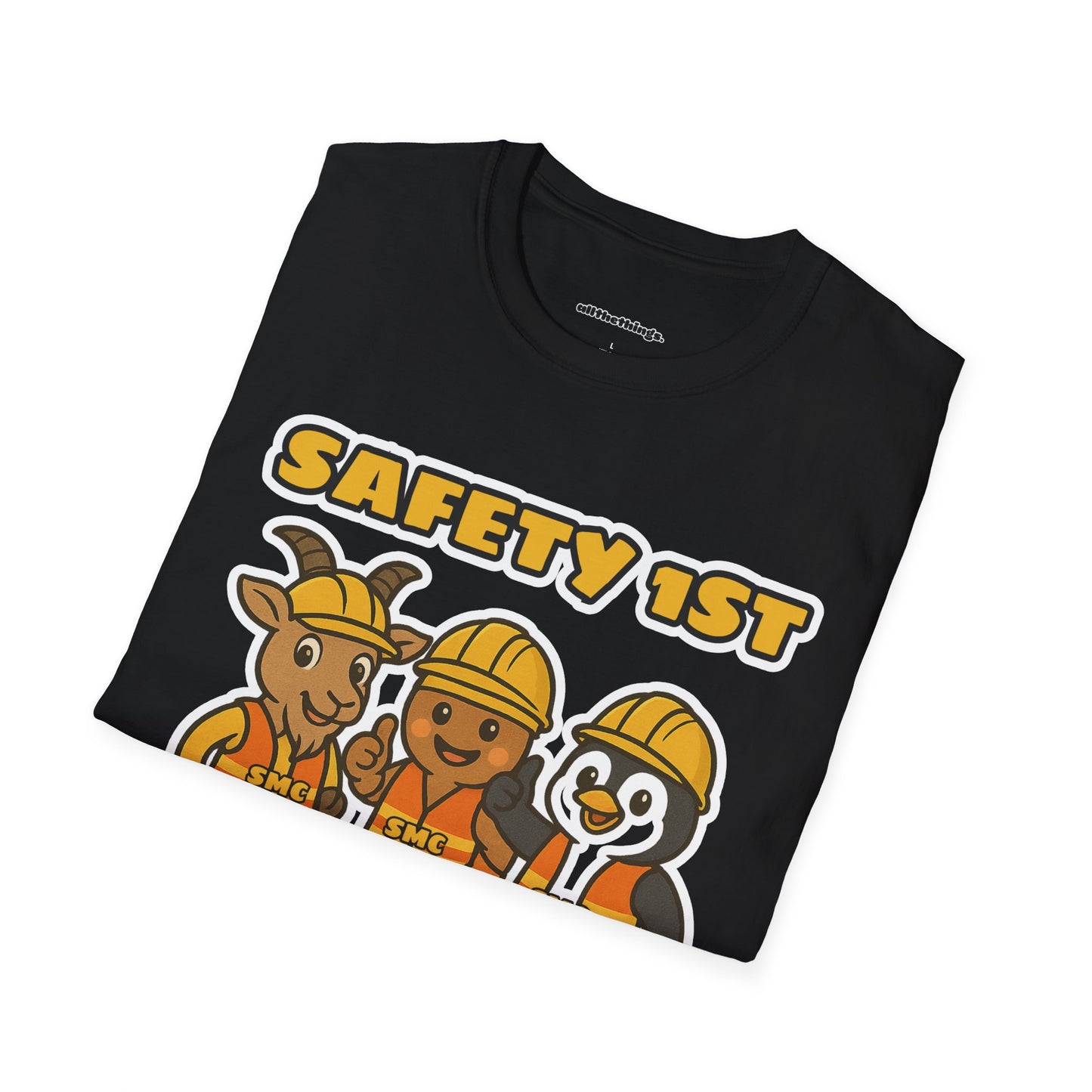 Cute Safety First Animal T-Shirt, Safety Tee, Animal Construction Shirt, Unisex Fun Shirt, Gift for Safety Enthusiasts