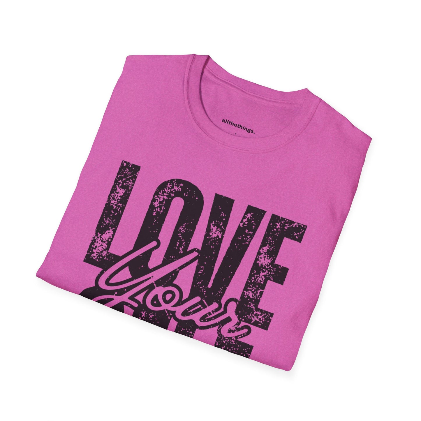 Unisex Softstyle T-Shirt - 'Love Your Self' Graphic Tee, Self-Love Shirt, Casual Wear, Gift for Her, Motivational Apparel