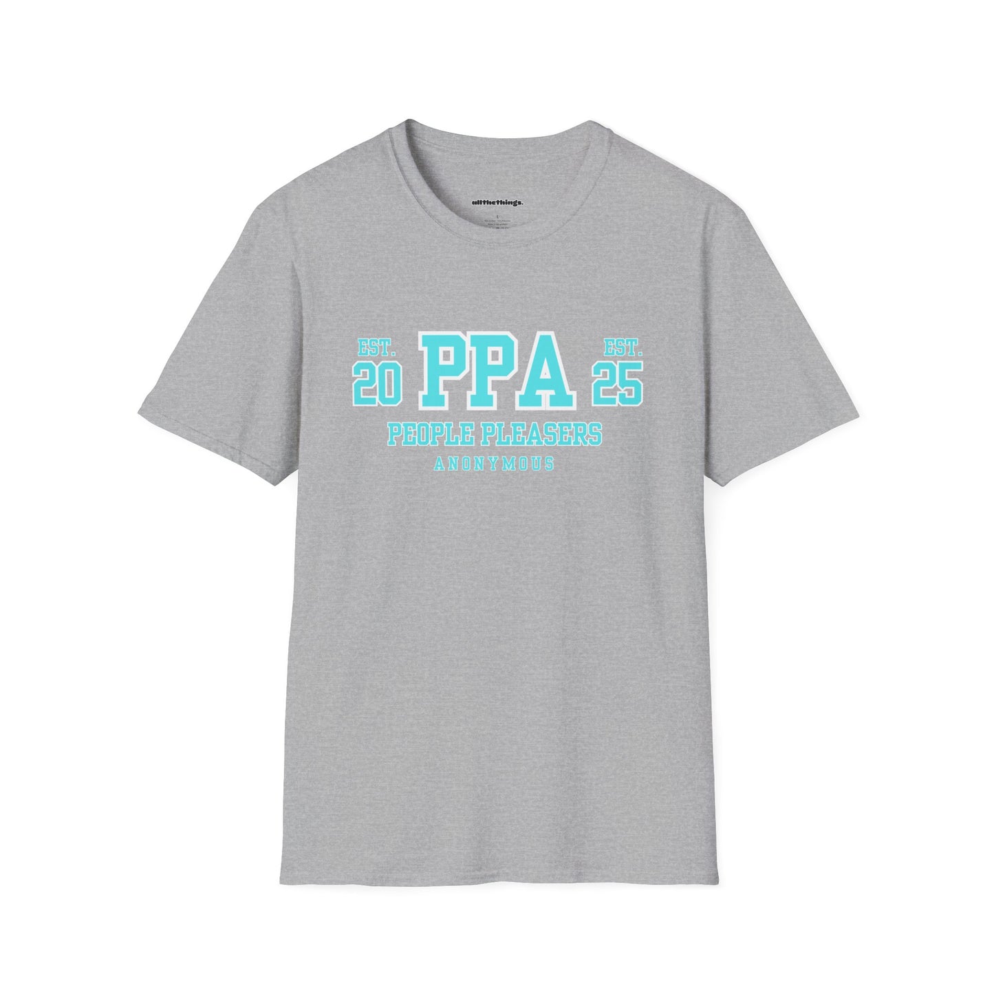 PPA Established 20/25 Unisex Softstyle T-Shirt, Casual Tee, Graphic Shirt, Gift for Friends, Vintage Inspired Clothing