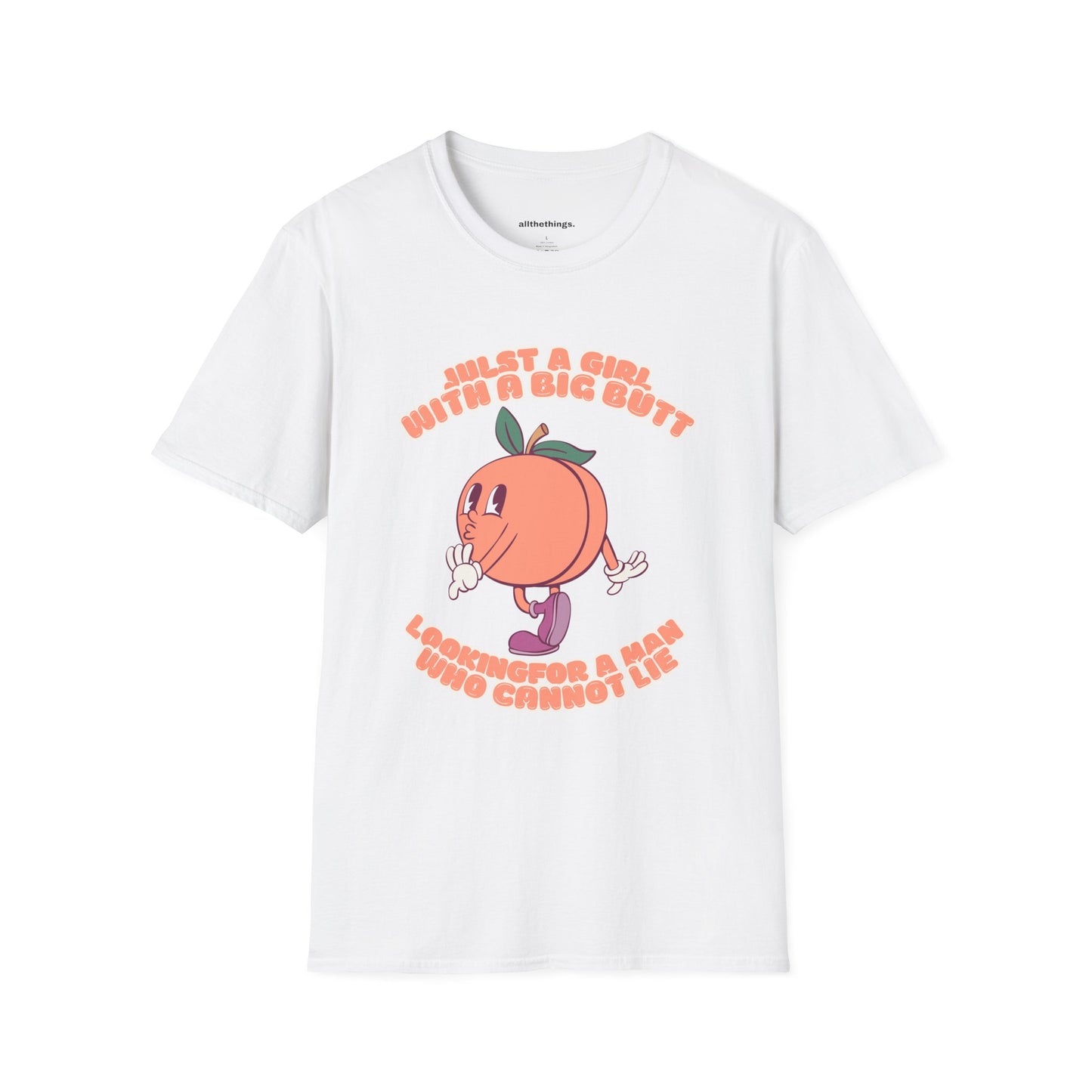 Just a Girl with a Big Butt Unisex T-Shirt, Funny Graphic Tee, Casual Wear, Gift for Friends, Birthday T-Shirt