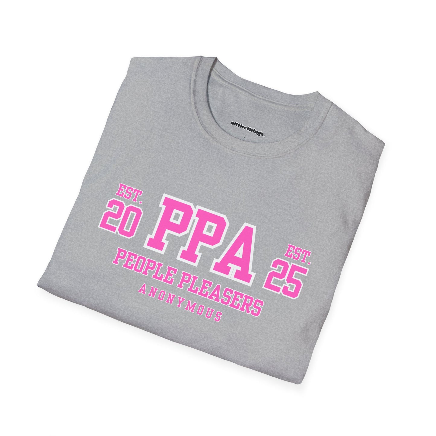 Personalized PPA Unisex Softstyle T-Shirt, Casual Wear, Birthday Gift, Friendship Apparel, Comfortable Tee, Everyday Style