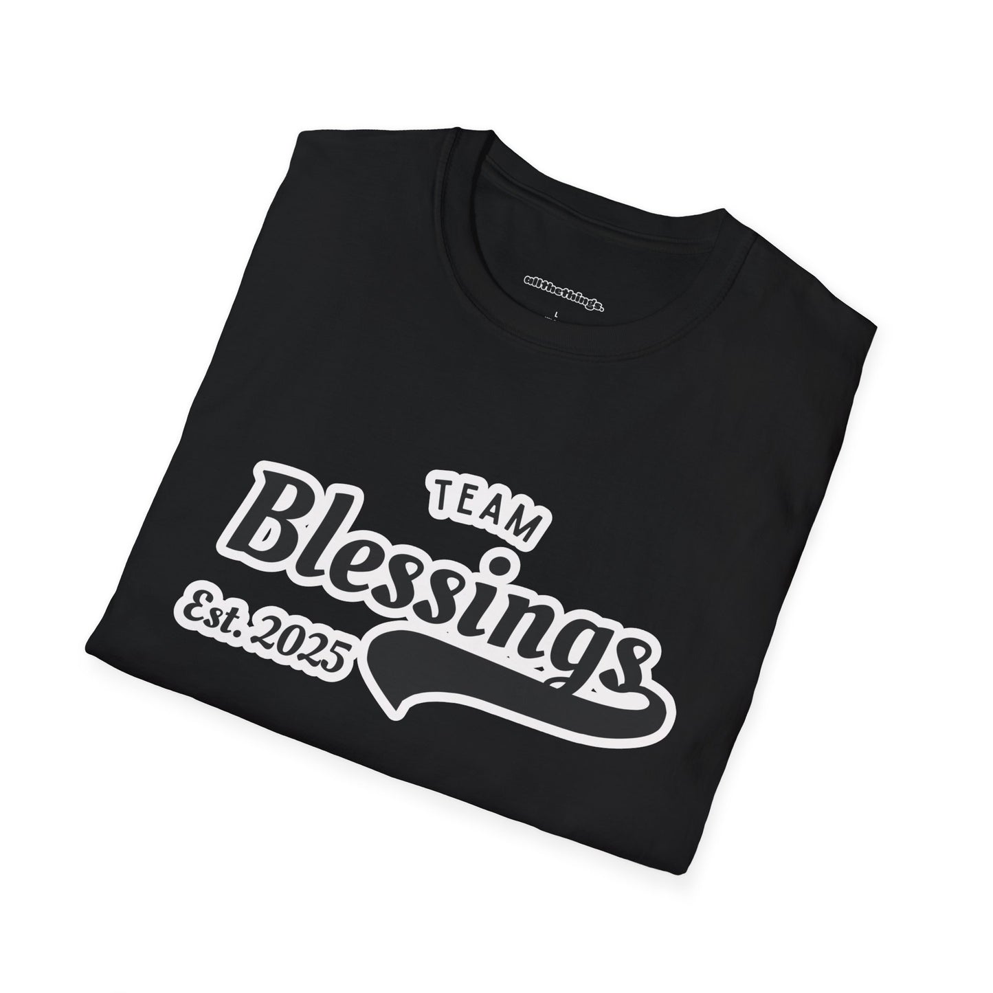 Unisex Softstyle T-Shirt - Team Blessings, Inspirational Gift, Casual Wear, Family Reunion, Unique Fashion Statement