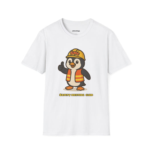 Penguin Safety Club T-Shirt | Cute Cartoon Tee, Gift for Kids, Safety Themed Apparel, Fun Fashion, Summer Wear