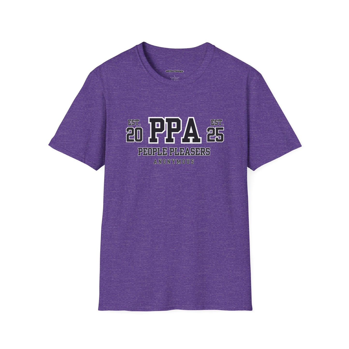 People Pleasers Anonymous Unisex T-Shirt, Funny Tee for Friends, Gift for Social Butterflies, Casual Wear, Birthdays, Humor Apparel