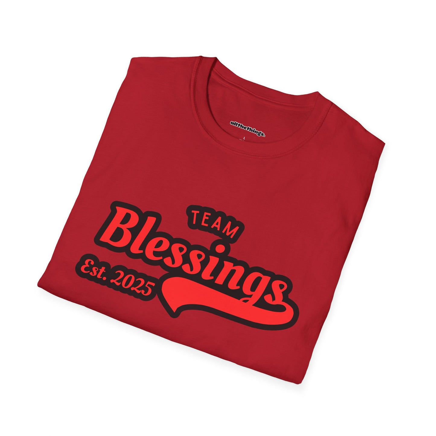 Team Blessings Unisex Softstyle T-Shirt | Casual Comfort Tee, Inspirational Shirt, Gift for Friends, Team Spirit Apparel
