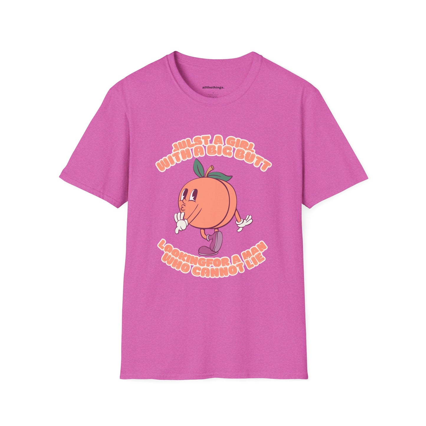 Just a Girl with a Big Butt Unisex T-Shirt, Funny Graphic Tee, Casual Wear, Gift for Friends, Birthday T-Shirt