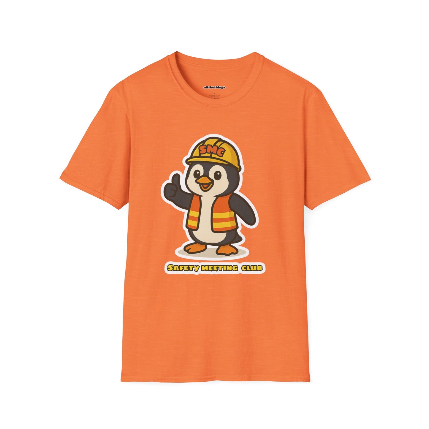 Penguin Safety Club T-Shirt | Cute Cartoon Tee, Gift for Kids, Safety Themed Apparel, Fun Fashion, Summer Wear