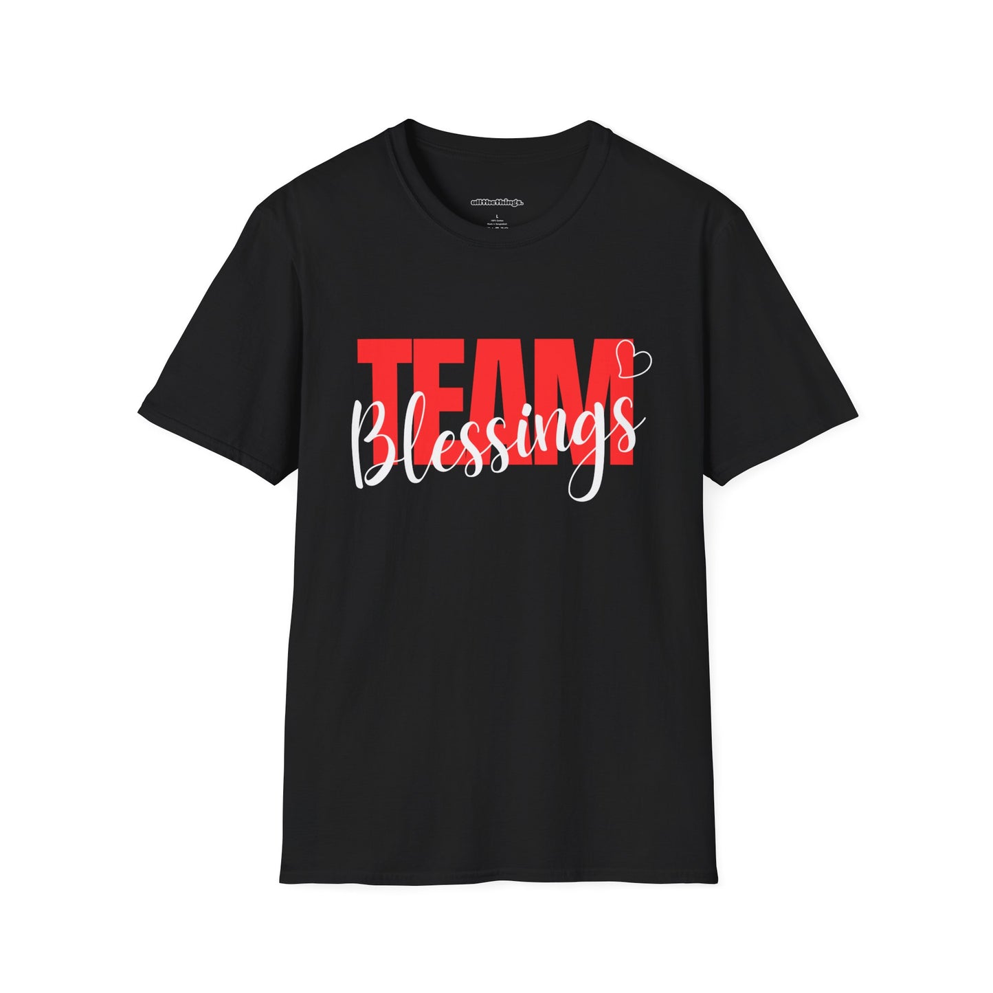 Blessings Team Unisex T-Shirt | Softstyle Tee for Family Gatherings, Team Events, Holidays, Gifts, Celebrations