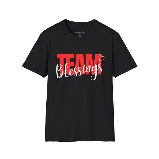 Blessings Team Unisex T-Shirt | Softstyle Tee for Family Gatherings, Team Events, Holidays, Gifts, Celebrations
