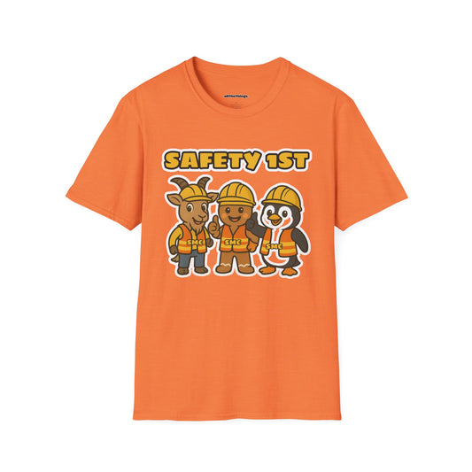 Cute Safety First Animal T-Shirt, Safety Tee, Animal Construction Shirt, Unisex Fun Shirt, Gift for Safety Enthusiasts