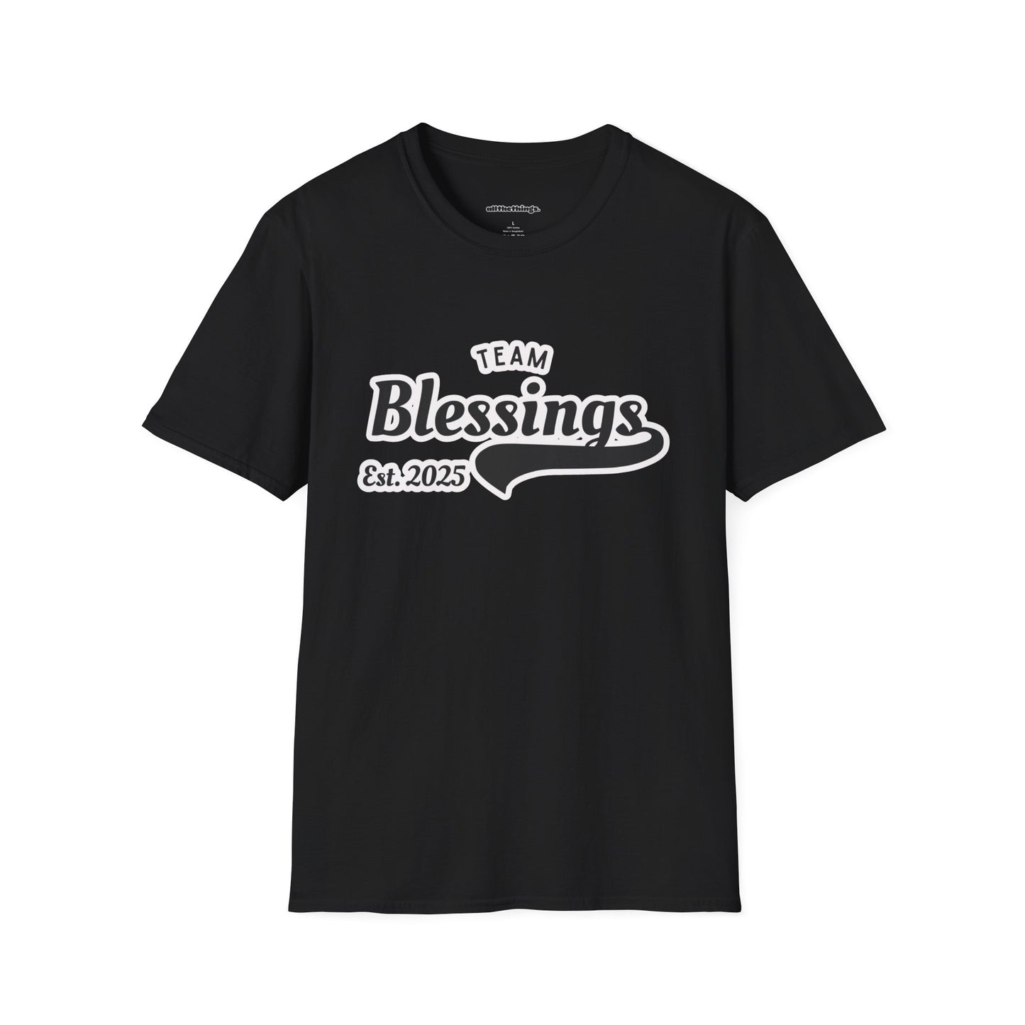 Unisex Softstyle T-Shirt - Team Blessings, Inspirational Gift, Casual Wear, Family Reunion, Unique Fashion Statement