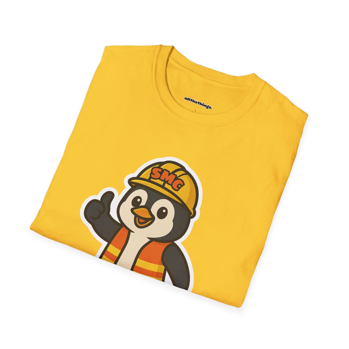 Penguin Safety Club T-Shirt | Cute Cartoon Tee, Gift for Kids, Safety Themed Apparel, Fun Fashion, Summer Wear