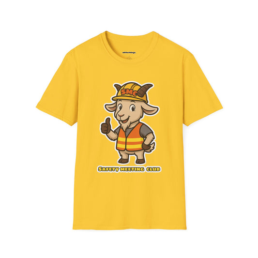 Safety Meeting Club T-Shirt, Fun Work Tee, Goat Safety Shirt, Unique Graphic Tee, Unisex Casual Wear