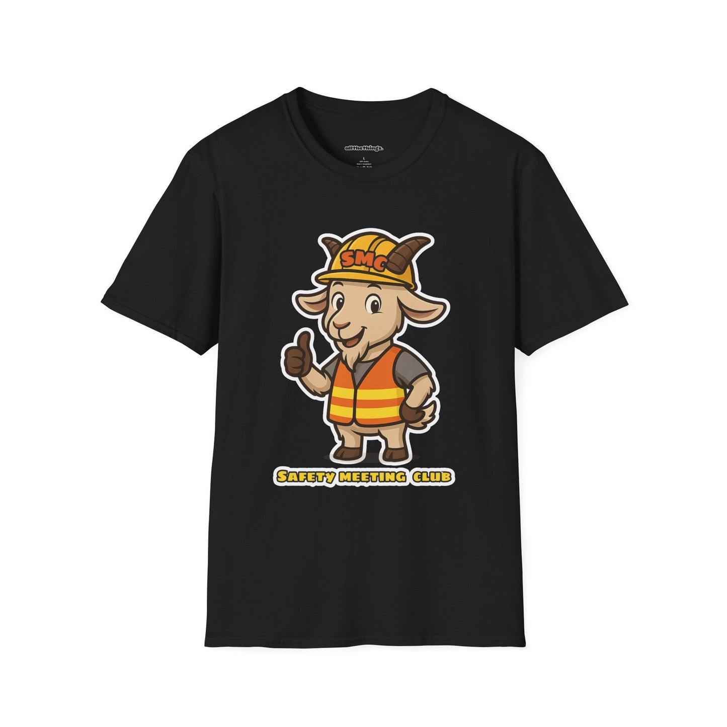 Safety Meeting Club T-Shirt, Fun Work Tee, Goat Safety Shirt, Unique Graphic Tee, Unisex Casual Wear