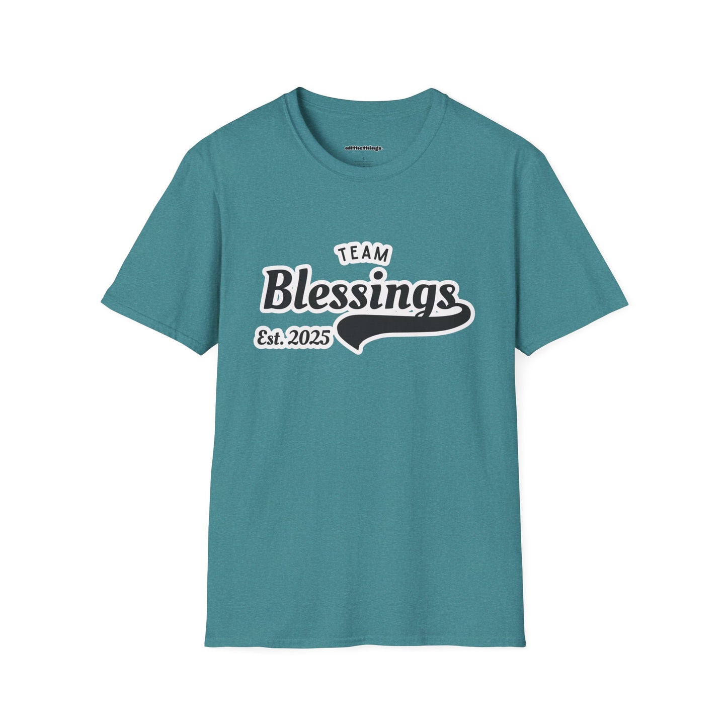 Unisex Softstyle T-Shirt - Team Blessings, Inspirational Gift, Casual Wear, Family Reunion, Unique Fashion Statement