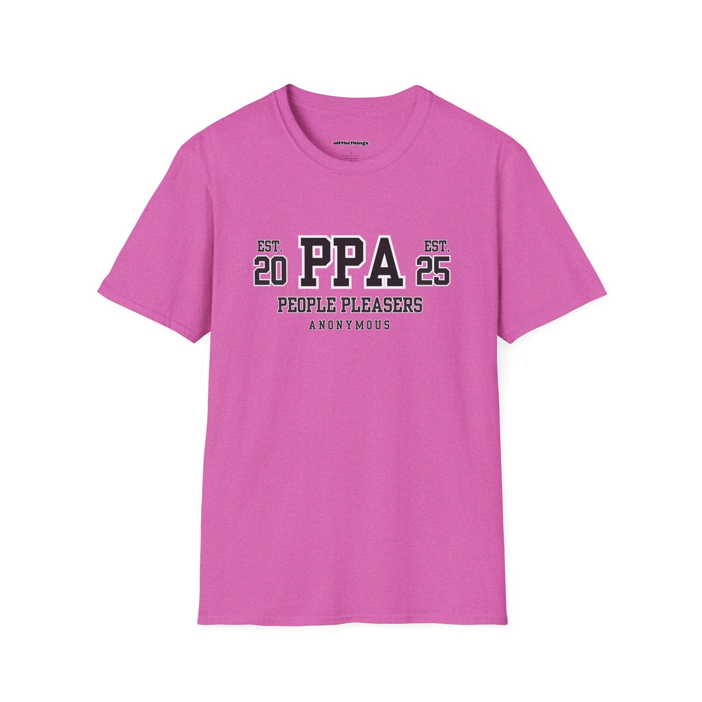 People Pleasers Anonymous Unisex T-Shirt, Funny Tee for Friends, Gift for Social Butterflies, Casual Wear, Birthdays, Humor Apparel