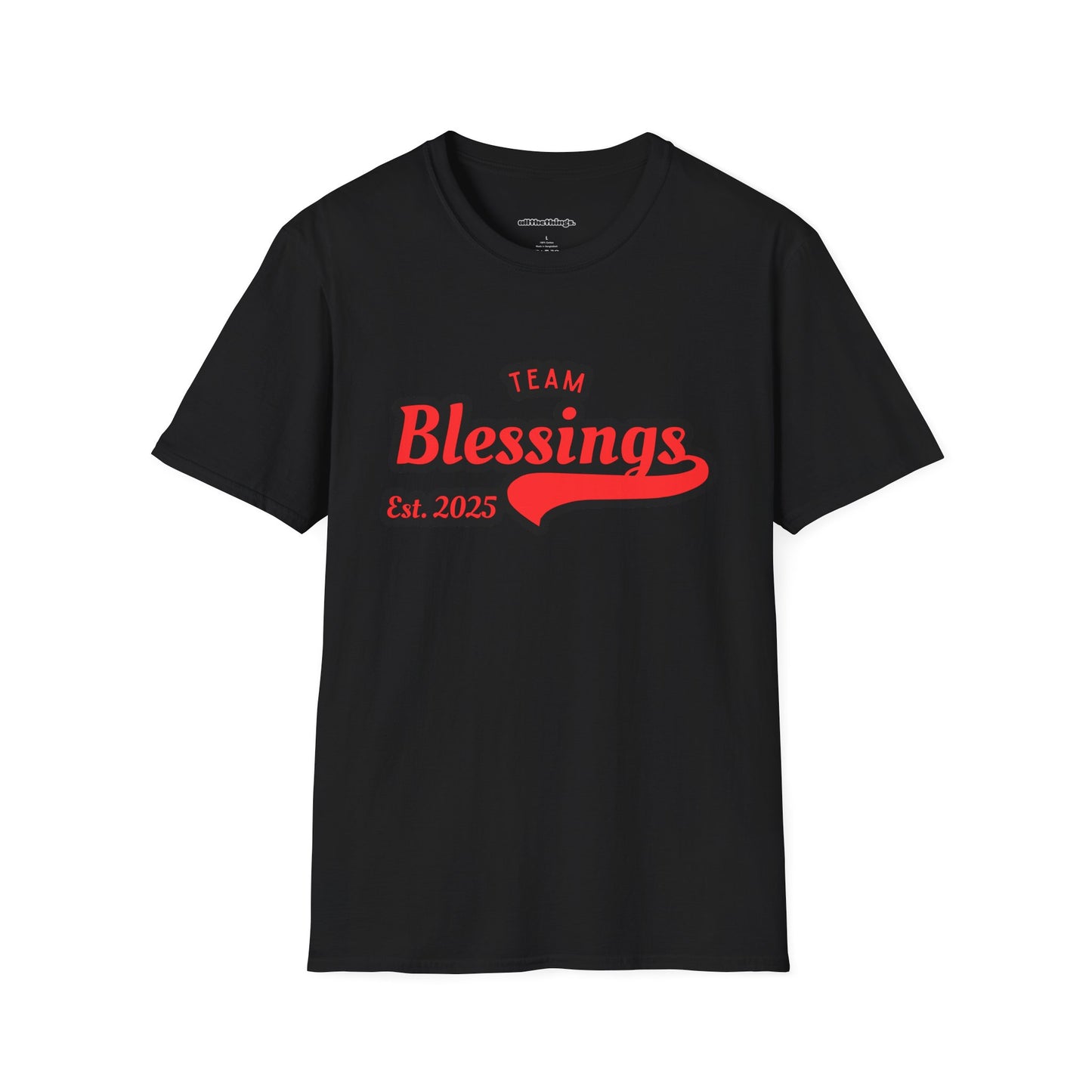 Team Blessings Unisex Softstyle T-Shirt | Casual Comfort Tee, Inspirational Shirt, Gift for Friends, Team Spirit Apparel