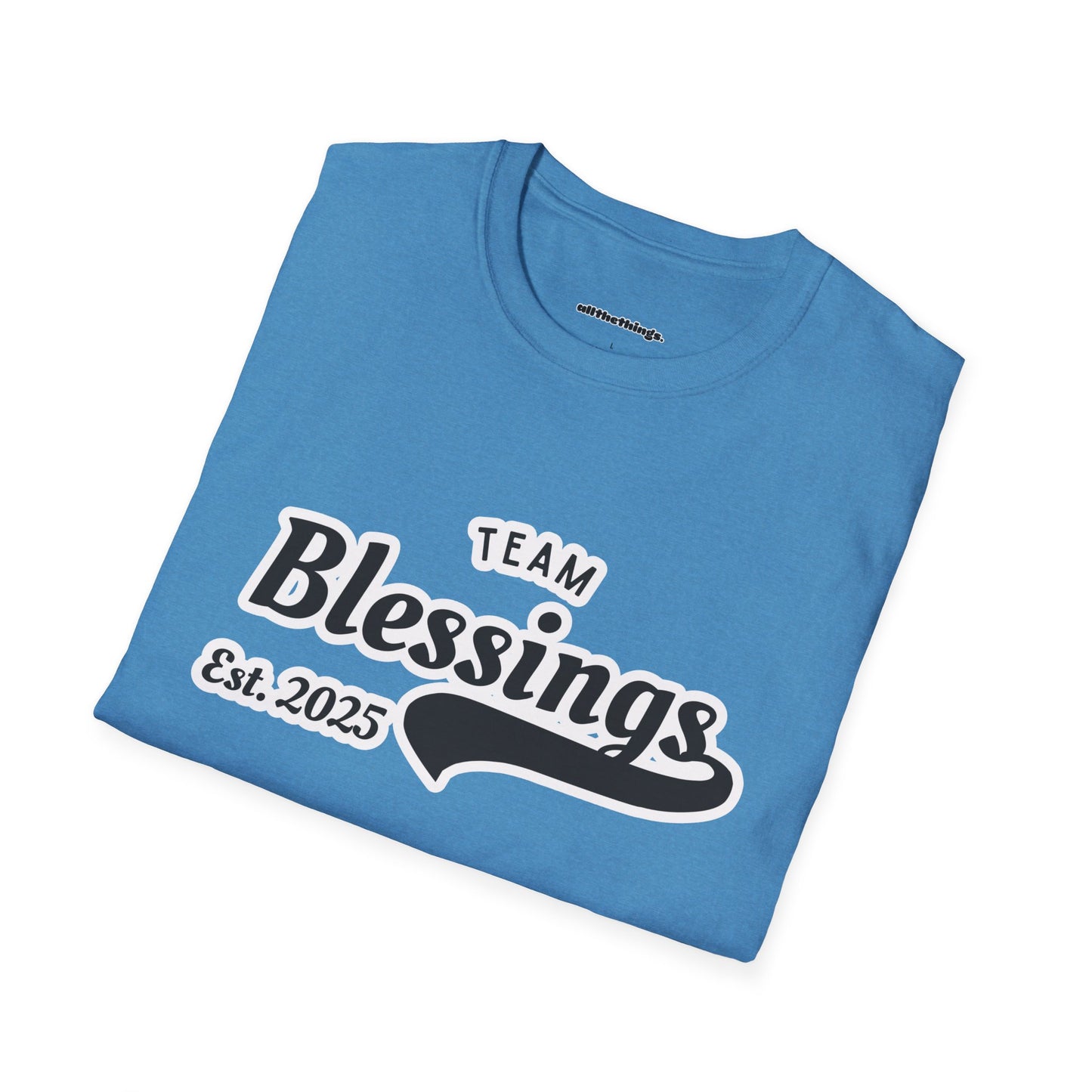 Unisex Softstyle T-Shirt - Team Blessings, Inspirational Gift, Casual Wear, Family Reunion, Unique Fashion Statement
