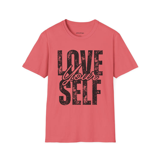Unisex Softstyle T-Shirt - 'Love Your Self' Graphic Tee, Self-Love Shirt, Casual Wear, Gift for Her, Motivational Apparel
