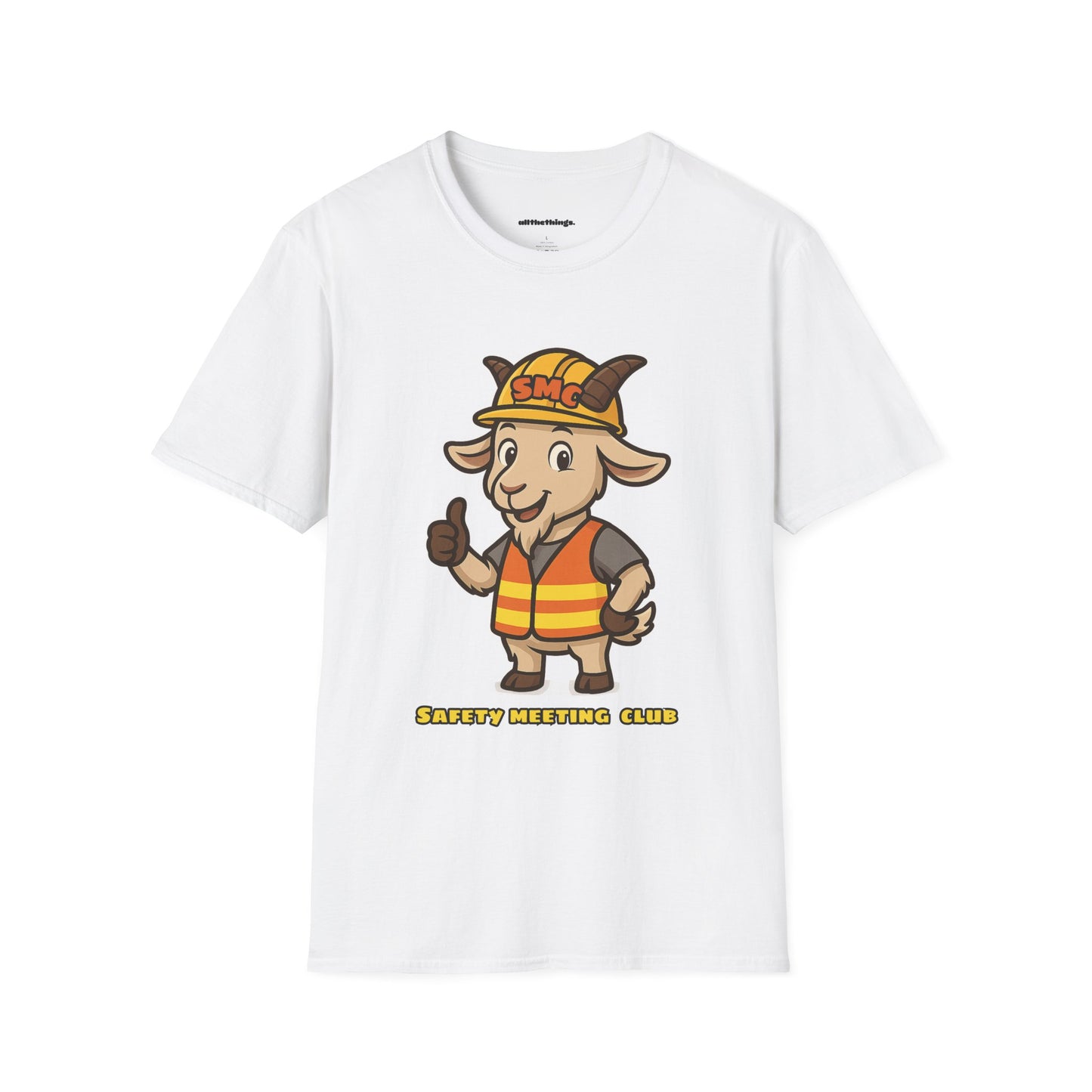 Safety Meeting Club T-Shirt, Fun Work Tee, Goat Safety Shirt, Unique Graphic Tee, Unisex Casual Wear