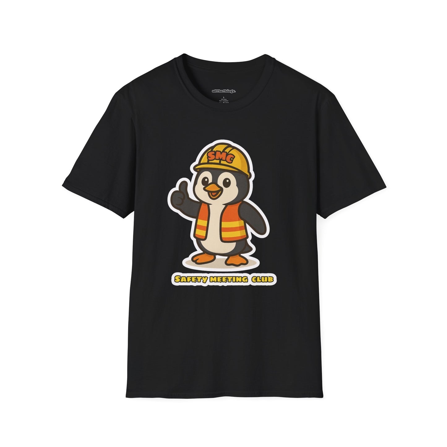 Penguin Safety Club T-Shirt | Cute Cartoon Tee, Gift for Kids, Safety Themed Apparel, Fun Fashion, Summer Wear