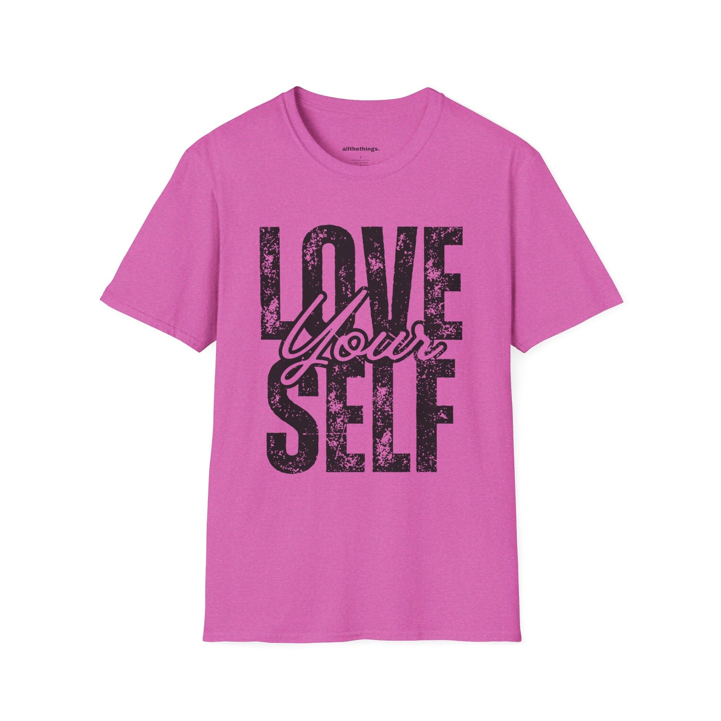 Unisex Softstyle T-Shirt - 'Love Your Self' Graphic Tee, Self-Love Shirt, Casual Wear, Gift for Her, Motivational Apparel