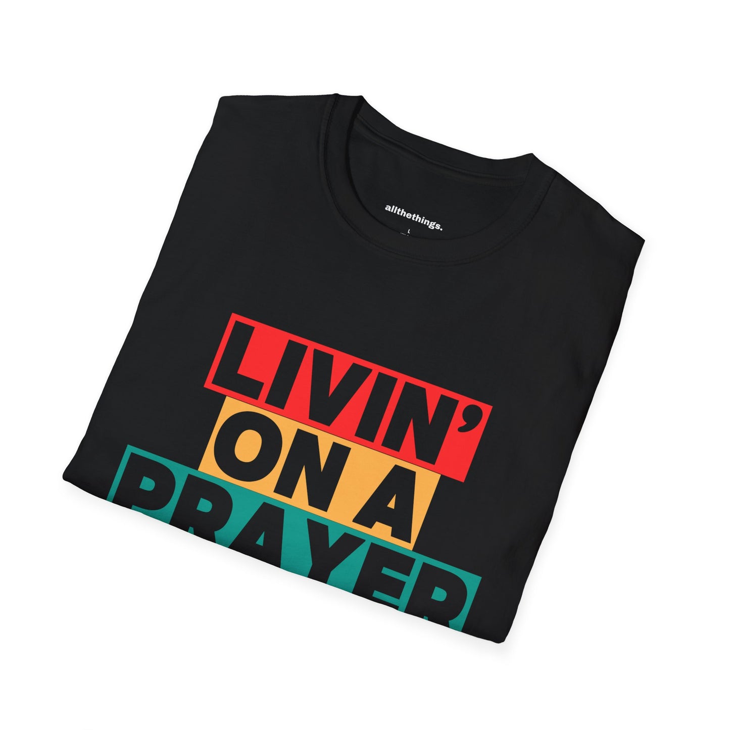 Unisex Softstyle T-Shirt with 'Livin' on a Prayer' Design - Casual Gift for Music Lovers, Summer Vibes, Concert Outfit, Birthday [...]